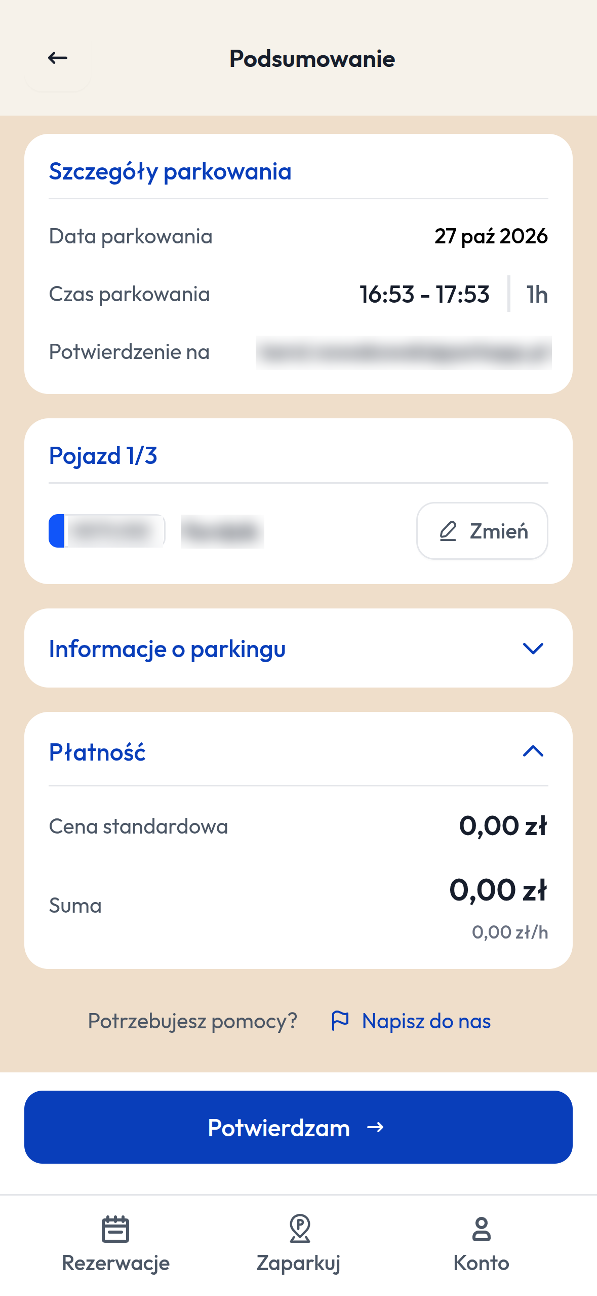 Podsumowanie darmowego parkowania w aplikacji ParkApp